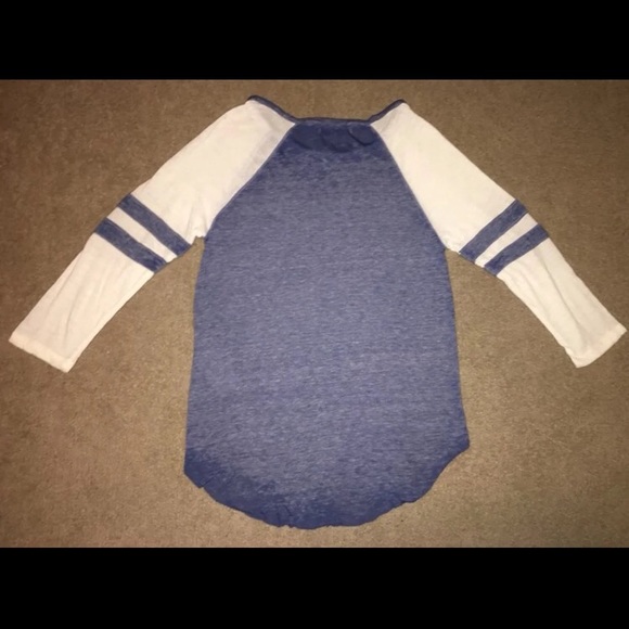 Hollister Blue & White Baseball Tee - Picture 3 of 4
